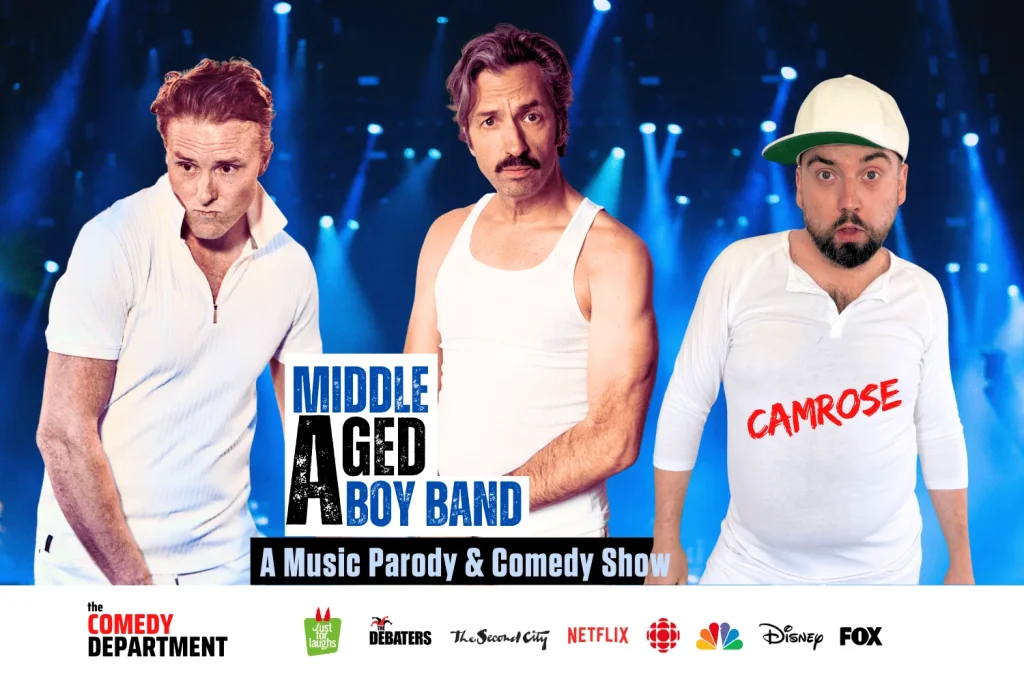 Middle aged boy band event poster Camrose Alberta